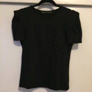 Zara black puff sleeve top size XS